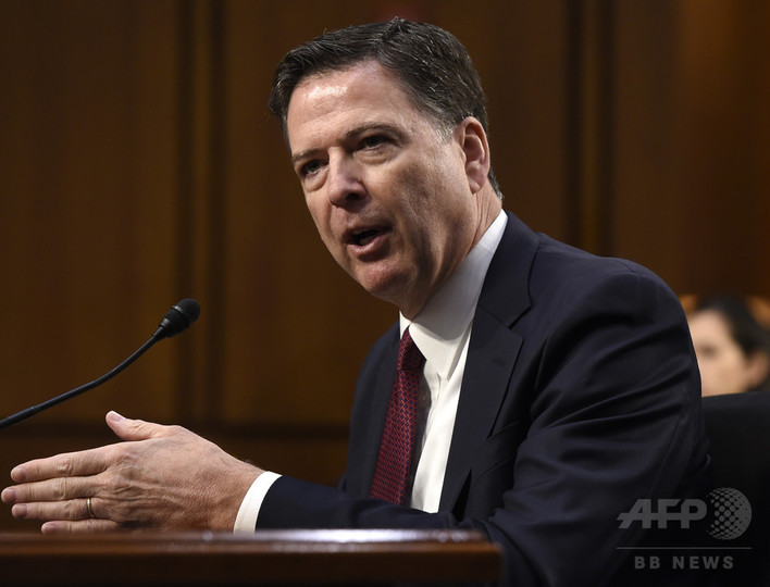 ジェームズ・コミー連邦捜査局（FBI）長官。米ワシントンで（2017年6月8日撮影）。(c)AFP PHOTO / SAUL LOEB