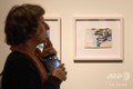 ポーランド・クラクフの日本美術技術博物館マンガ館で開催の作品展「日本のノート」で展示されている故アンジェイ・ワイダ監督のスケッチ（2019年11月20日撮影）。(c)BARTOSZ SIEDLIK / AFP